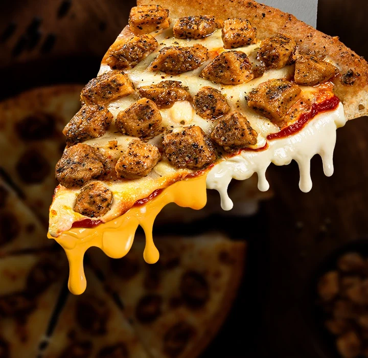 2in1 Cheese Burst - Pepper BBQ Chicken — official Domino's India menu photo