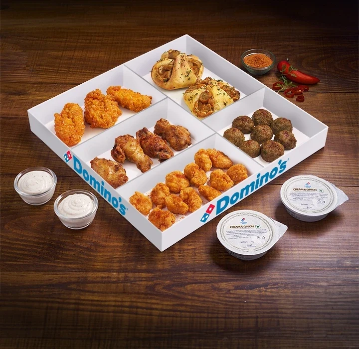 Chicken Platter for 4-Cream & Onion Dip — official Domino's India menu photo