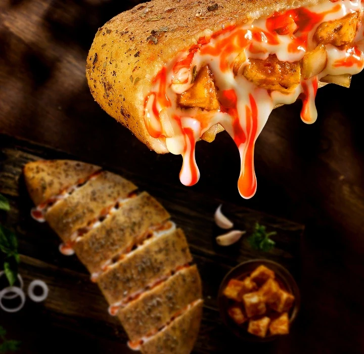 Korean Paneer Tikka Garlic Bread — official Domino's India menu photo