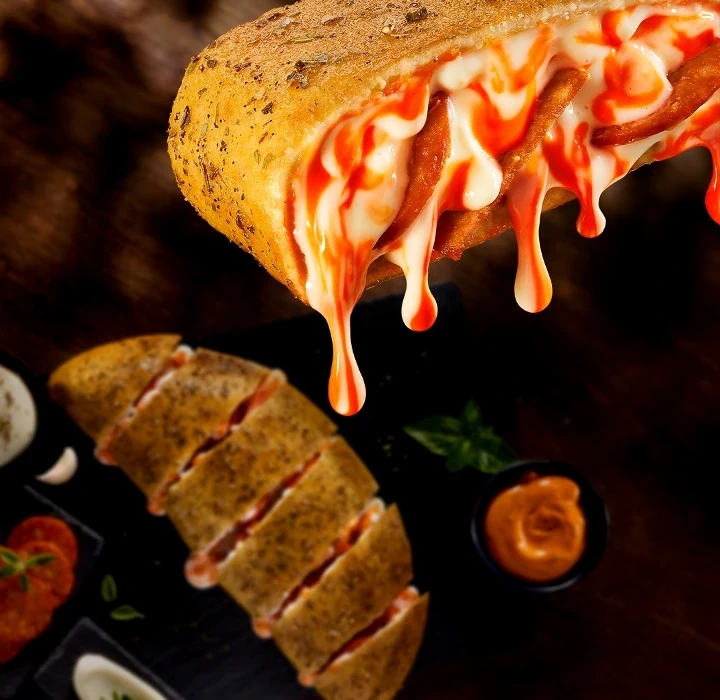 Korean Pepperoni Garlic Bread — official Domino's India menu photo