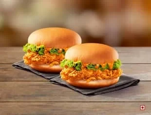 2 Chicken Krisper Burgers — KFC India menu photo