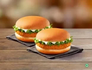 2 Veg Krisper Burgers — KFC India menu photo