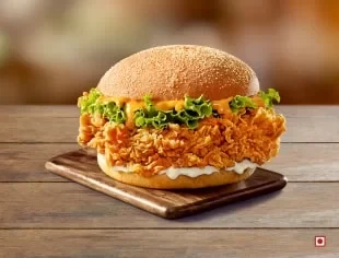 Tandoori Zinger Burger — KFC India menu photo