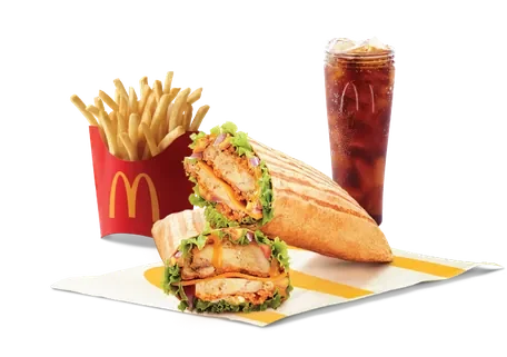 Big Spicy Chicken Wrap Combo — official McDelivery India menu photo
