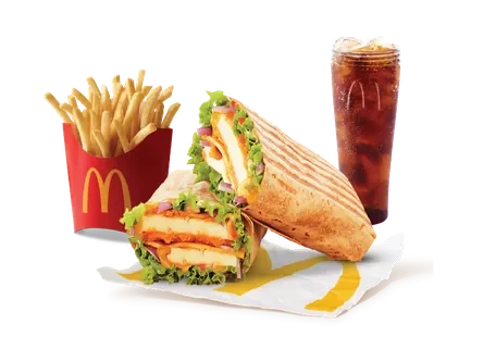 Big Spicy Paneer Wrap Combo — official McDelivery India menu photo