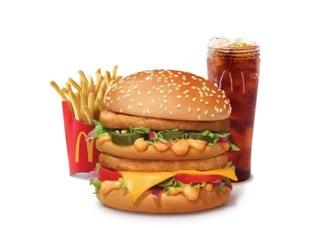 Chicken Maharaja Mac Burger Combo — official McDelivery India menu photo