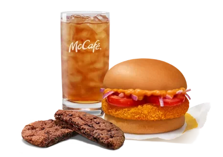Choco Crunch Cookie + McAloo Tikki Burger + Lemon Ice Tea — official McDelivery India menu photo