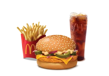 Grilled Cheese and Chicken Burger Combo — official McDelivery India menu photo