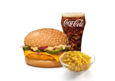 Grilled Chicken & Cheese Corn Cup Meal (M) — official McDelivery India menu photo