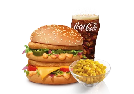 Maharaja Mac Chicken Corn Cup Meal (M) — official McDelivery India menu photo