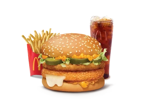 McCheese Burger Chicken Combo — official McDelivery India menu photo