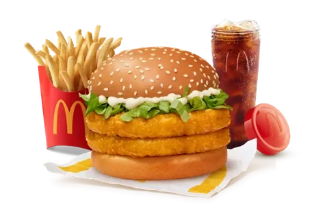 McChicken Double Patty Burger Combo — official McDelivery India menu photo