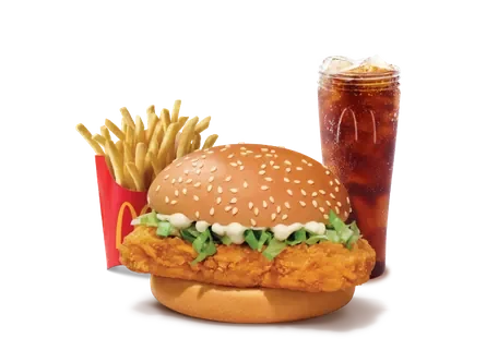 McSpicy Chicken Burger Combo — official McDelivery India menu photo