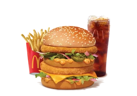 Veg Maharaja Mac Burger Combo — official McDelivery India menu photo