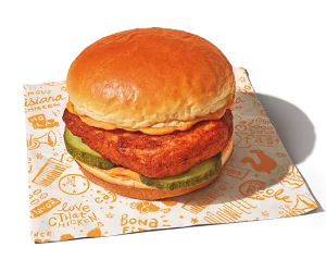 Spicy Blackened Chicken Sandwich — official Popeyes menu photo