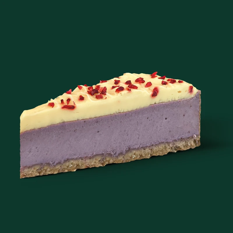 Blueberry-Lemon Curd Cheesecake — official Starbucks menu photo