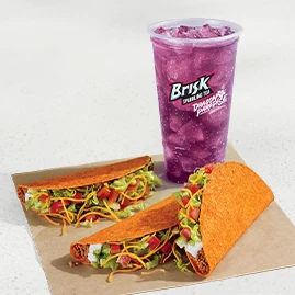 3 Doritos® Locos Tacos Supreme Combo — official Taco Bell menu photo