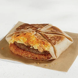 Breakfast Crunchwrap Sausage — official Taco Bell menu photo
