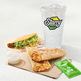 Cantina Chicken Rolled Quesadilla Combo — official Taco Bell menu photo