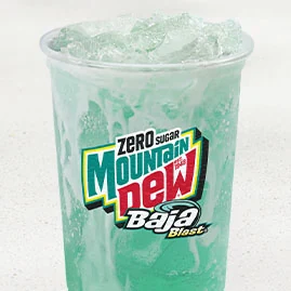Dirty Soda with BAJA BLAST® Zero Sugar — official Taco Bell menu photo