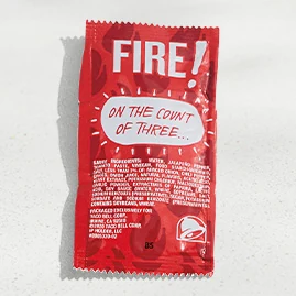 Fire Sauce Packet — official Taco Bell menu photo