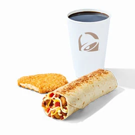 Grande Toasted Breakfast Burrito Combo — official Taco Bell menu photo