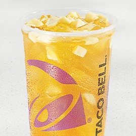 Mango Peach Agua Refresca — official Taco Bell menu photo