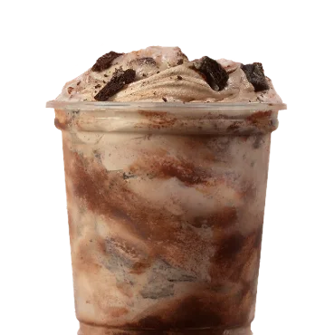 OREO® Brownie Chocolate Frosty Fusion™ — official Wendy's menu photo