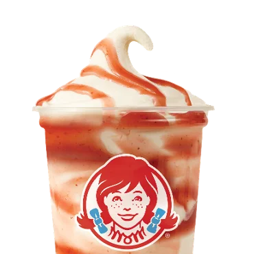 Strawberry Vanilla Frosty Swirl™ — official Wendy's menu photo